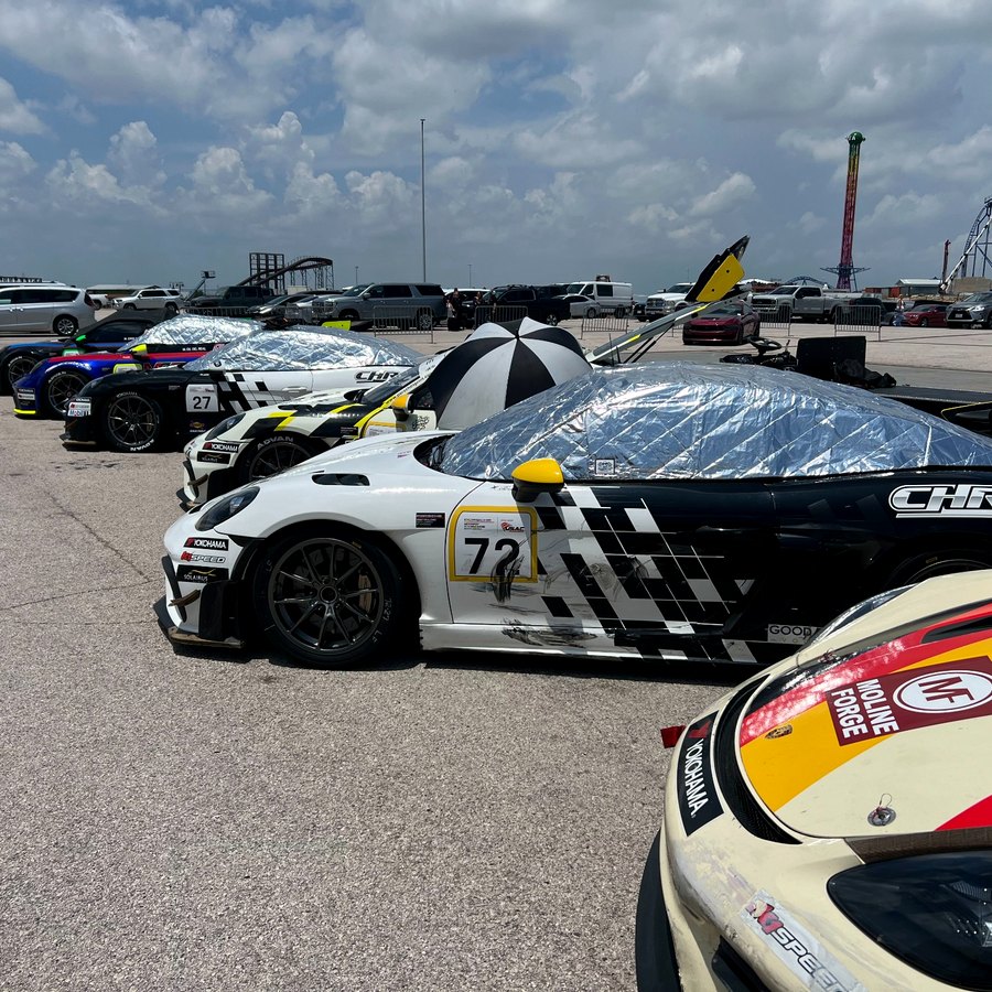 CHILLTOPS covers on cars staged in direct sun
